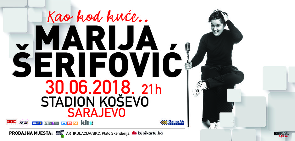 Koncert Marije Šerifović 30. juna na Koševu