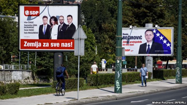 U Federaciji BiH, stranke poručuju da "BiH pobjeđuje, Zemlja za sve, Pobjednička BiH", Sarajevo