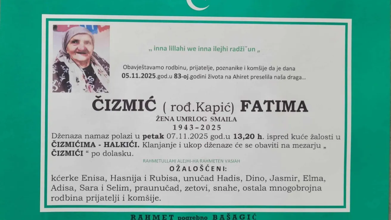 Čizmić (rođ. Kapić) Fatima