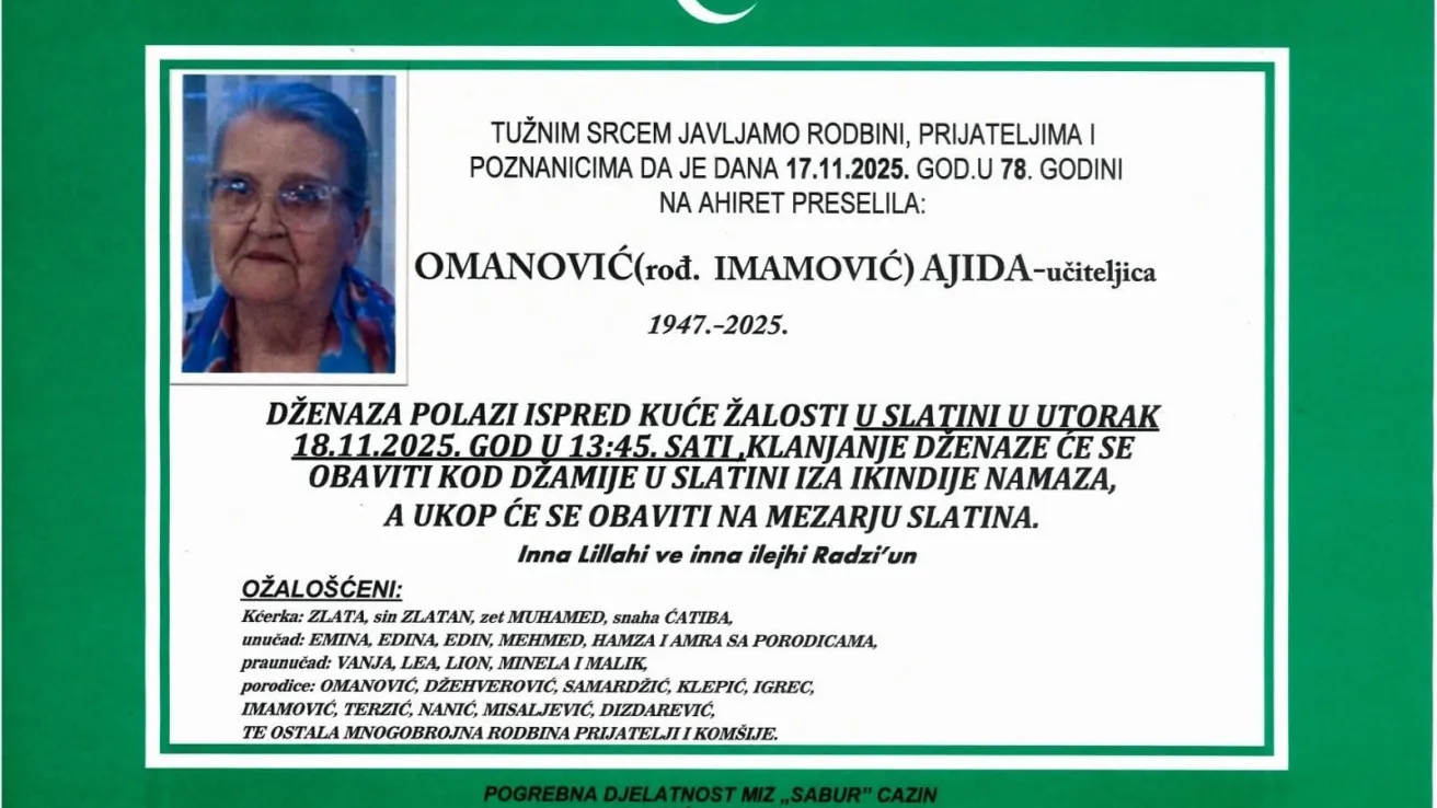Omanović (rođ. Imamović) Ajida