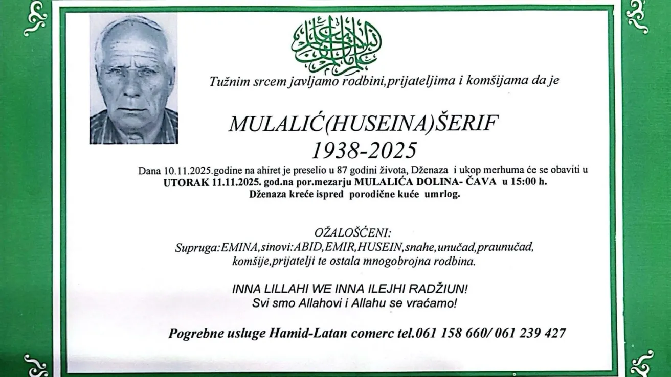 Mulalić (Huseina) Šerif