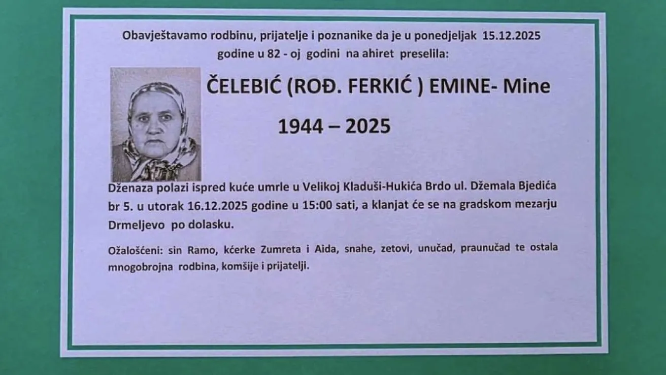Čelebić (rođ. Ferkić) Emine &ndash; Mine