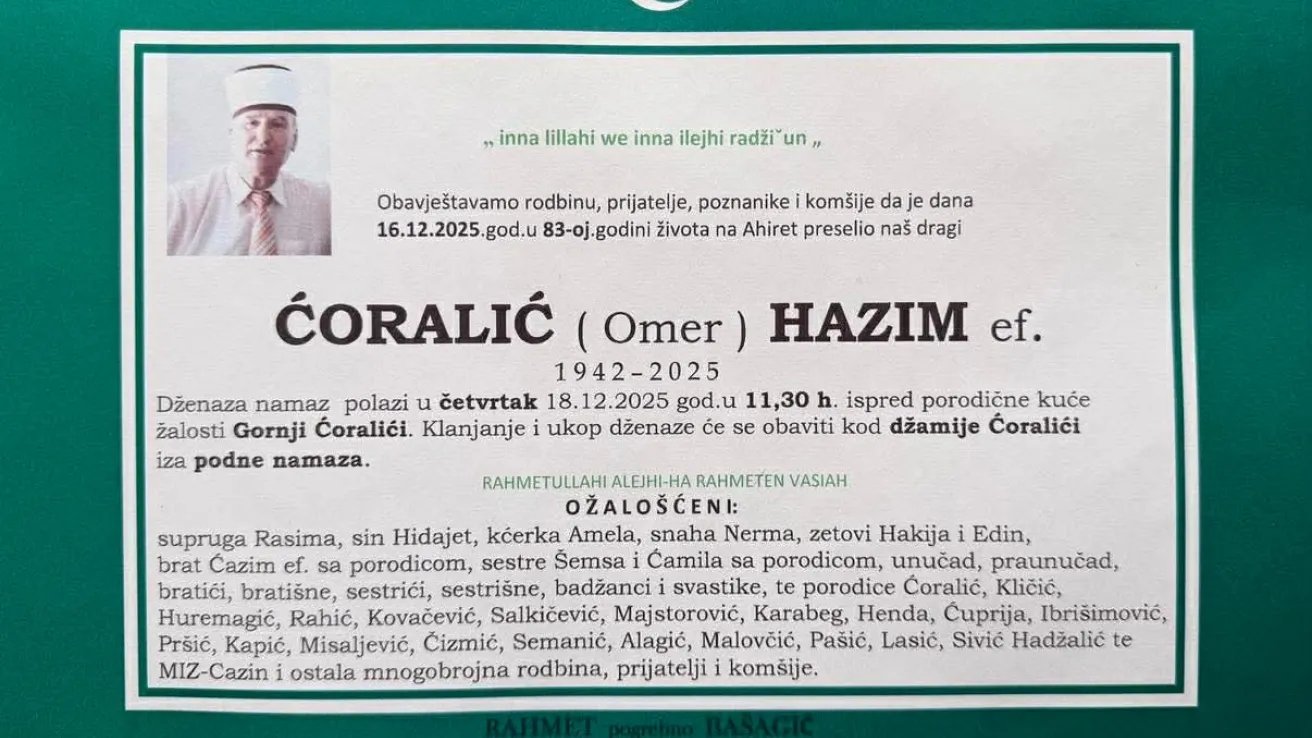 Čoralić (Omer) Hazim, ef.
