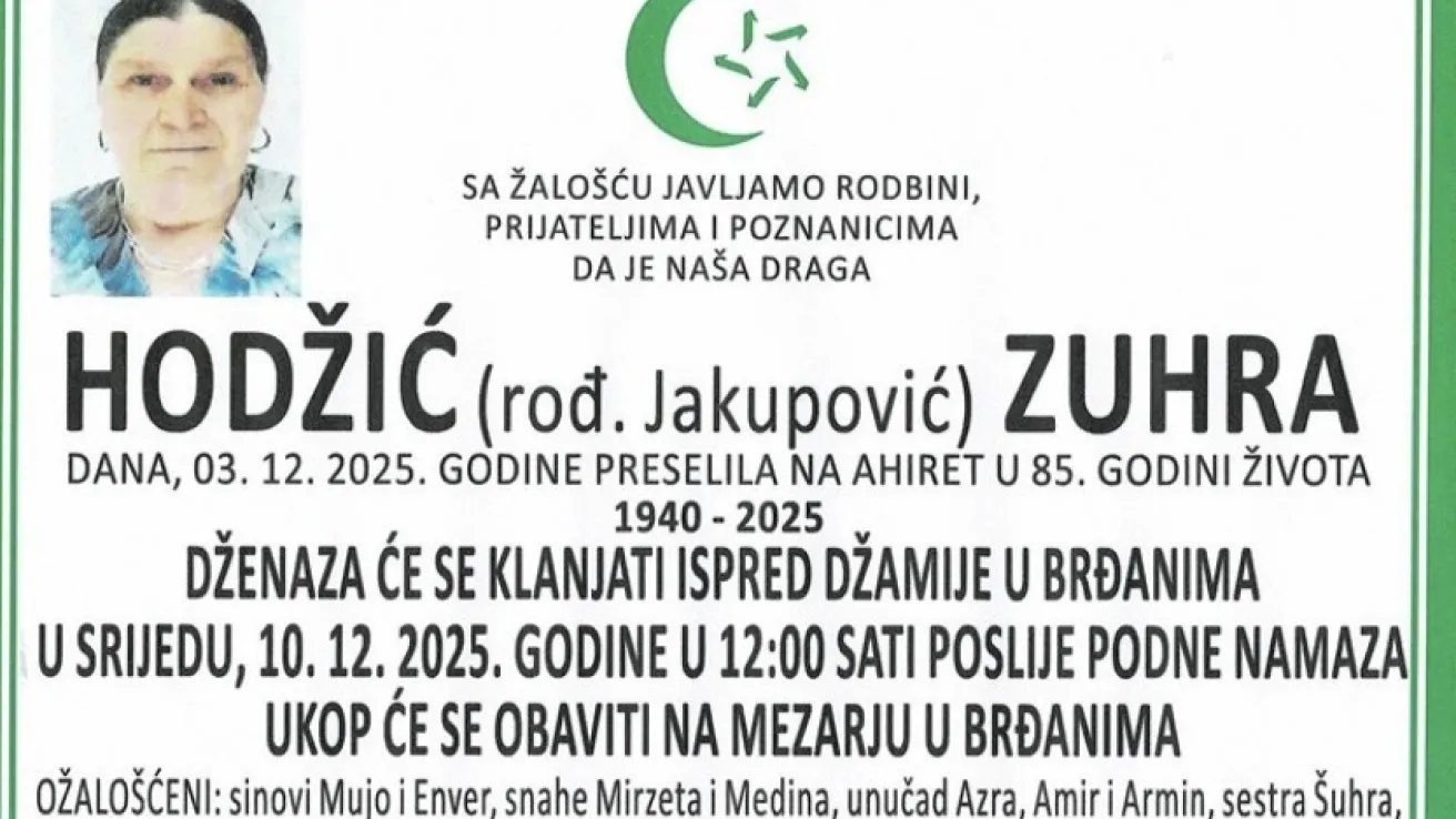 Hodžić (rođ. Jakupović) Zuhra