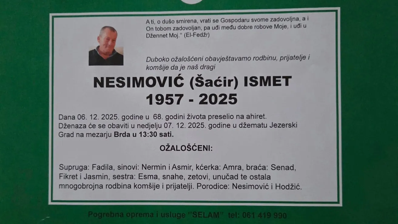 NESIMOVIĆ (Šaćir) Ismet