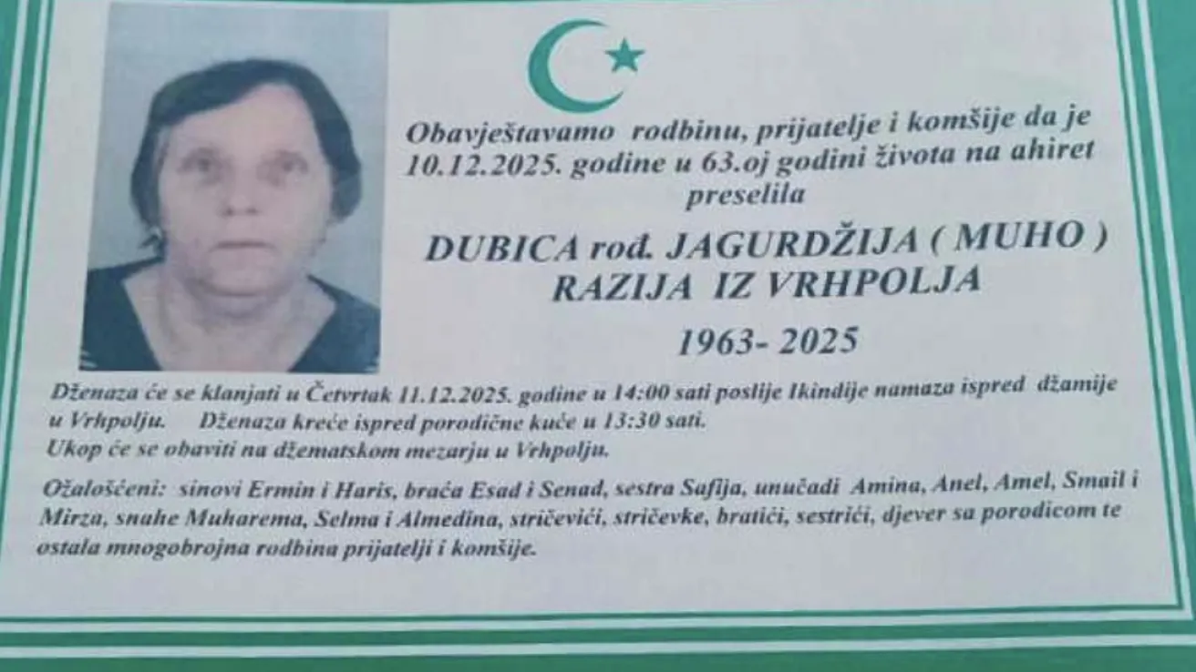 Dubica rođ. Jagurdžija (Muho) Razija 