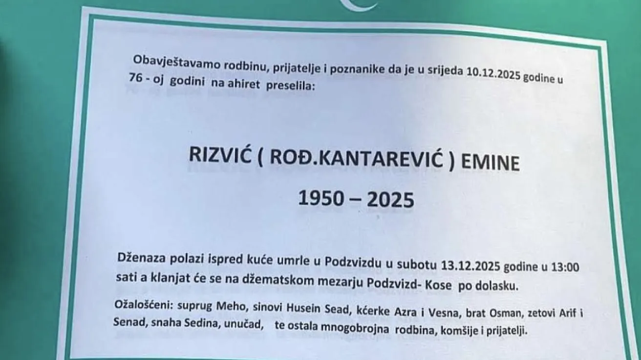 Rizvić (rođ. Kantarević) Emine