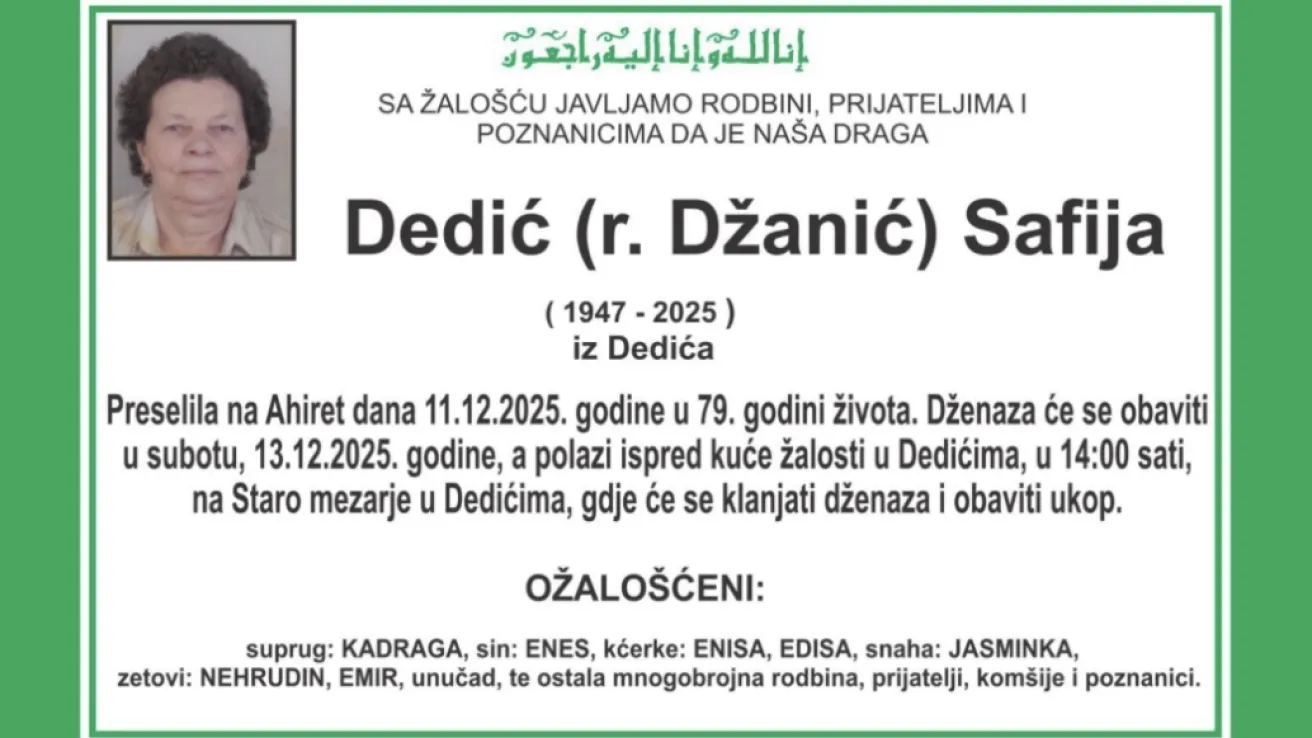 Dedić (r. Džanić) Safija