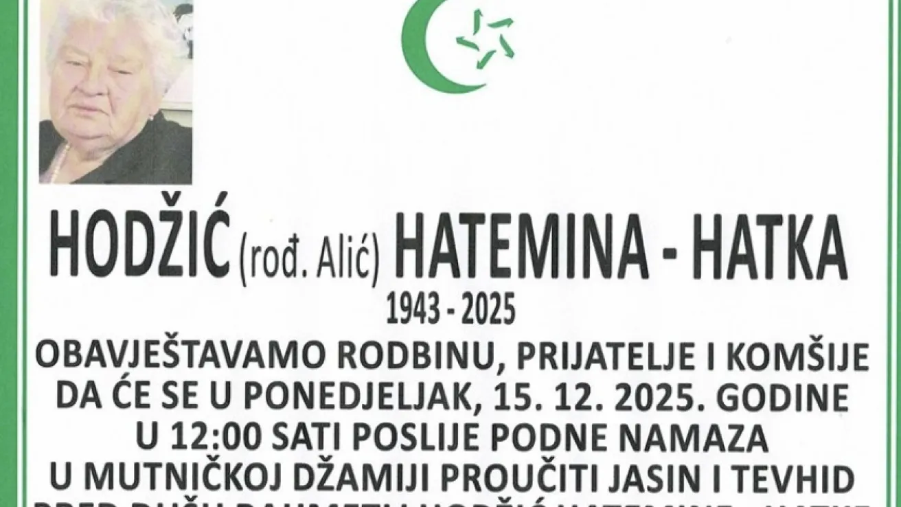 Hodžić (rođ. Alić) Hatemina – Hatka