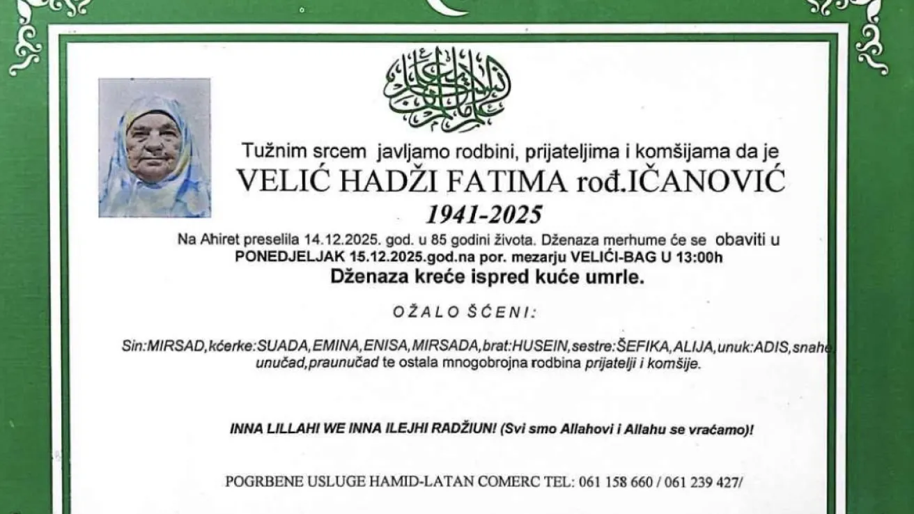 Velić Hadži Fatima, rođ. Ićanović