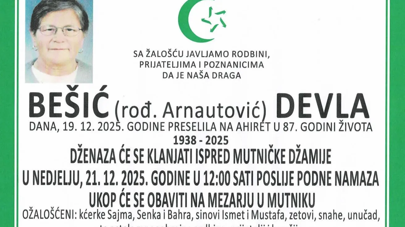 Be&scaron;ić (rođ. Arnautović) Devla