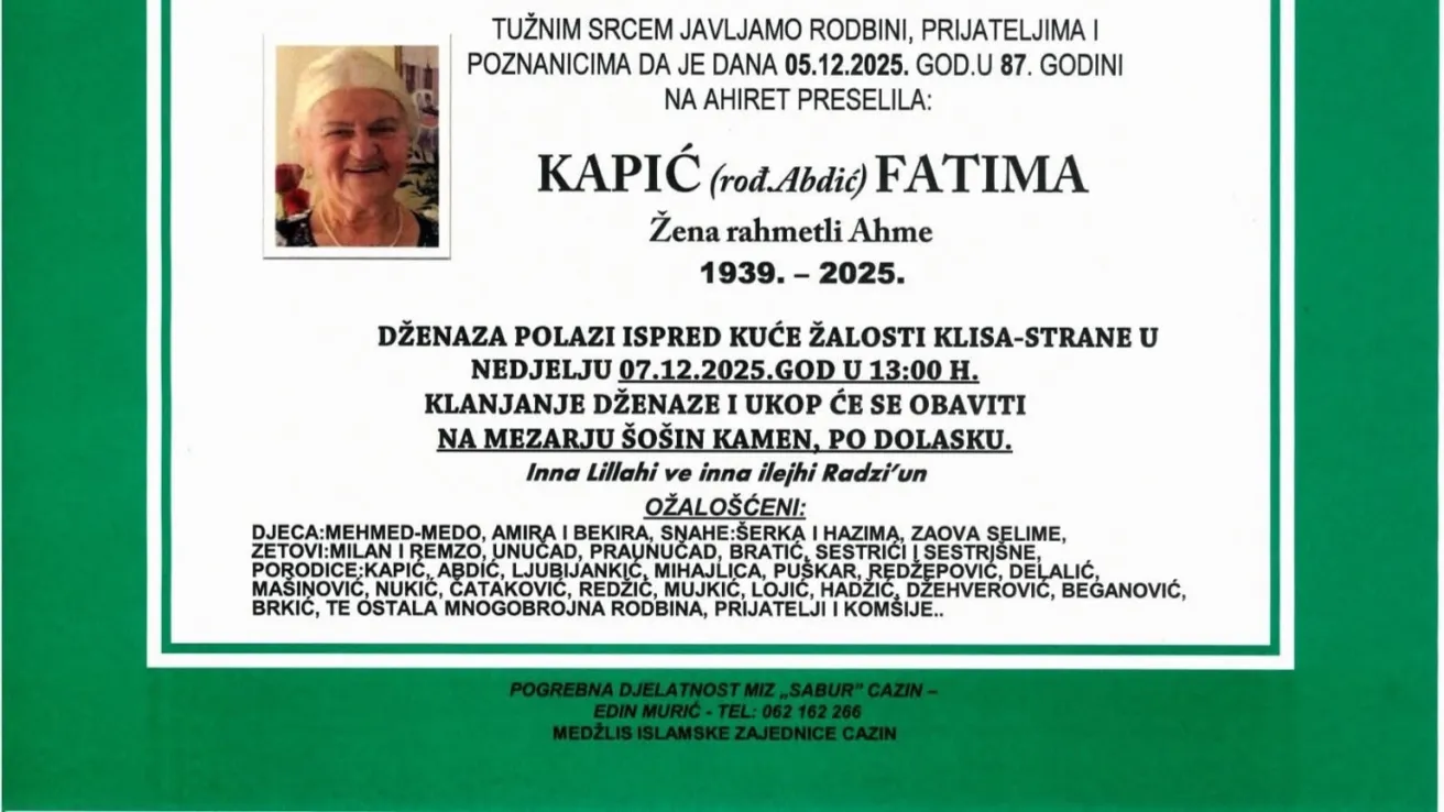 Kapić (rođ. Abdić) Fatima