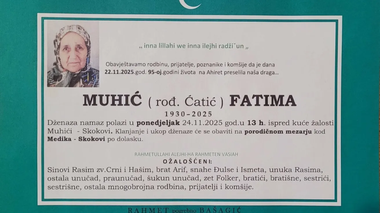 Muhić (rođ. Ćatić) Fatima