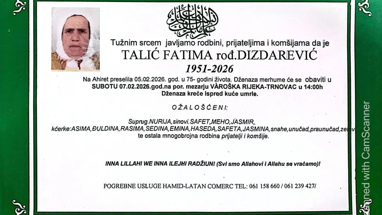 Talić Fatima, rođ. Dizdarević