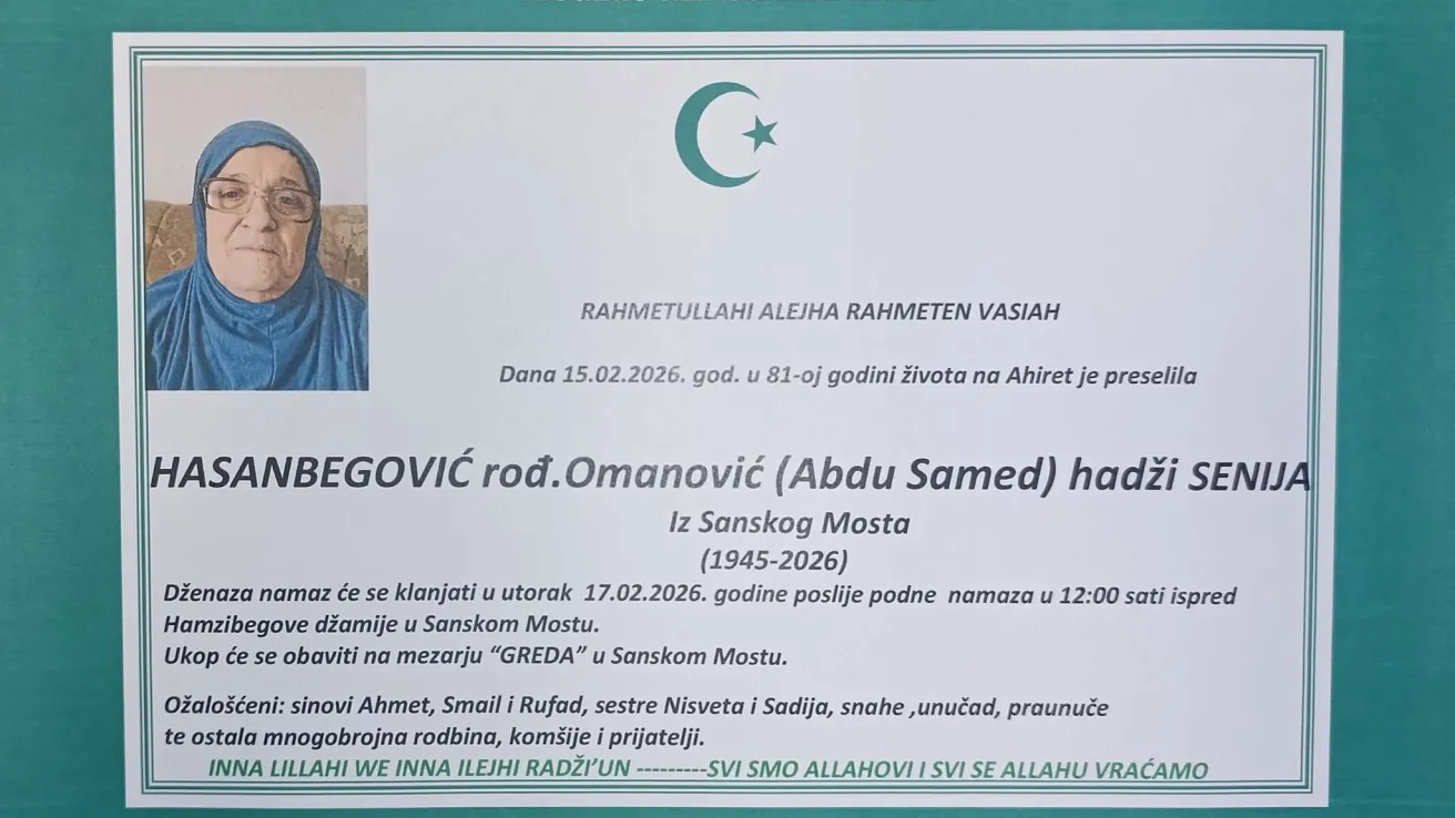 Hasanbegović, rođ. Omanović (Abdu Samed) hadži Senija
