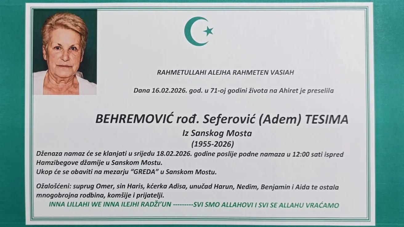 Behremović, rođ. Seferović (Adem) Tesima