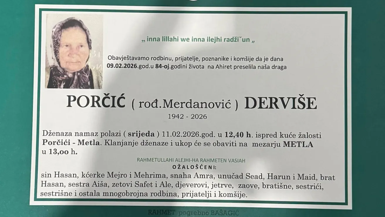 Porčić (rođ. Merdanović) Dervi&scaron;e