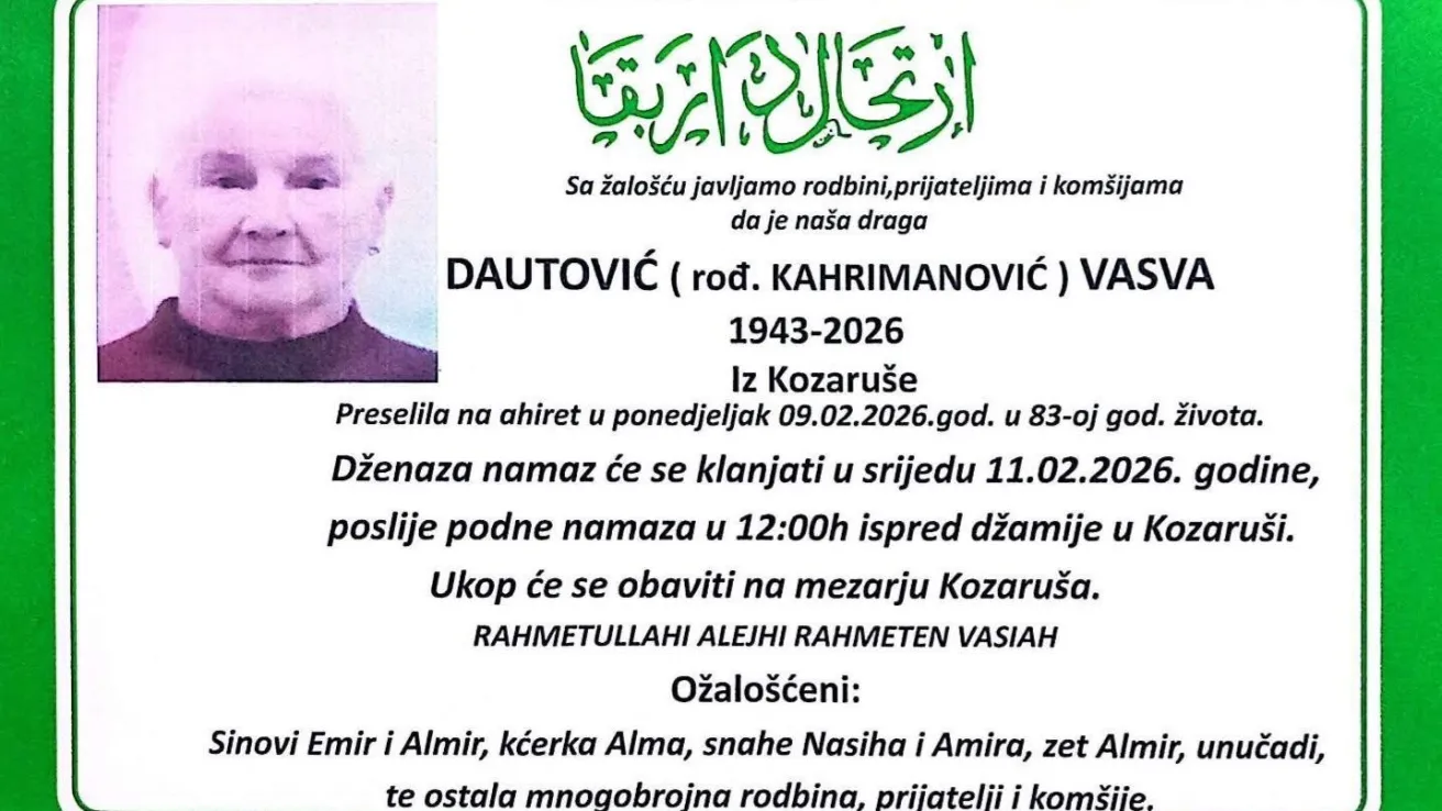 Dautović (rođ. Kahrimanović) Vasva