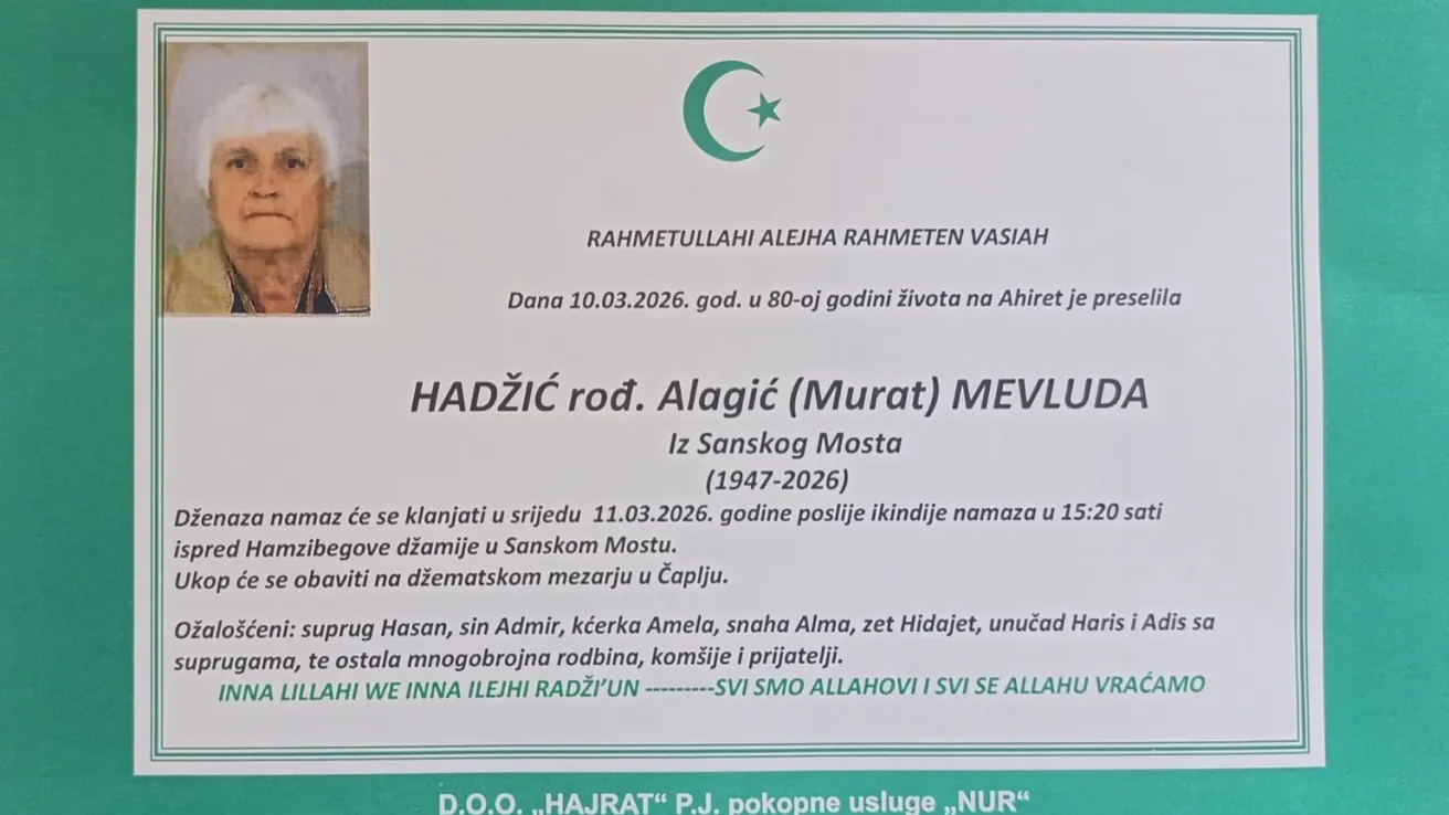 Hadžić, rođ. Alagić (Murat) Mevluda