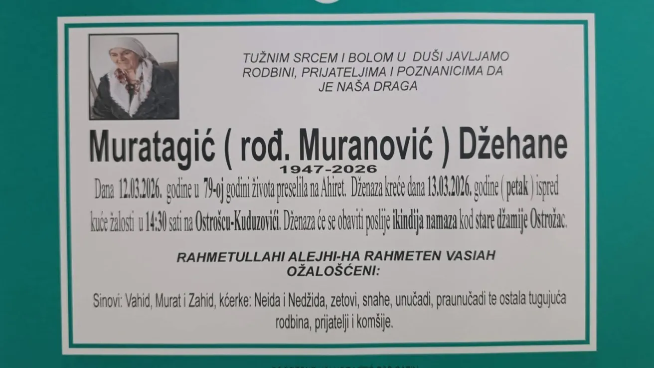 Muratagić (rođ. Muranović) Džehane