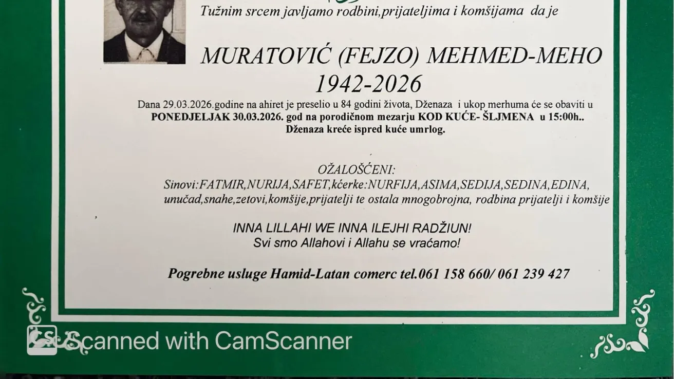 Muratović (Fejzo) Mehmed-Meho