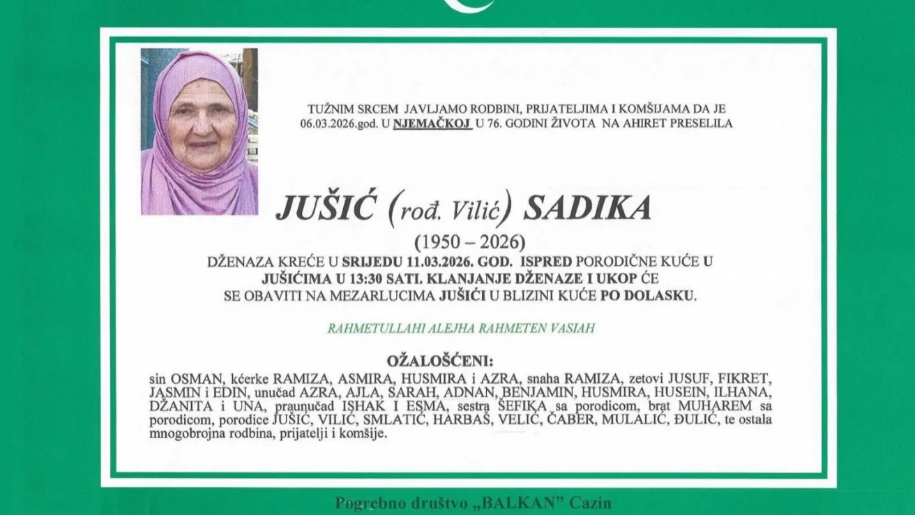 Ju&scaron;ić (rođ. Vilić) Sadika