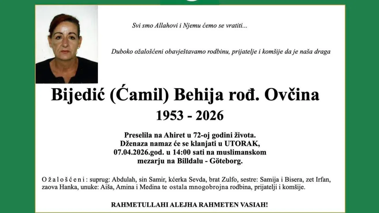 Bijedić (Ćamil) Behija rođ. Ovčina