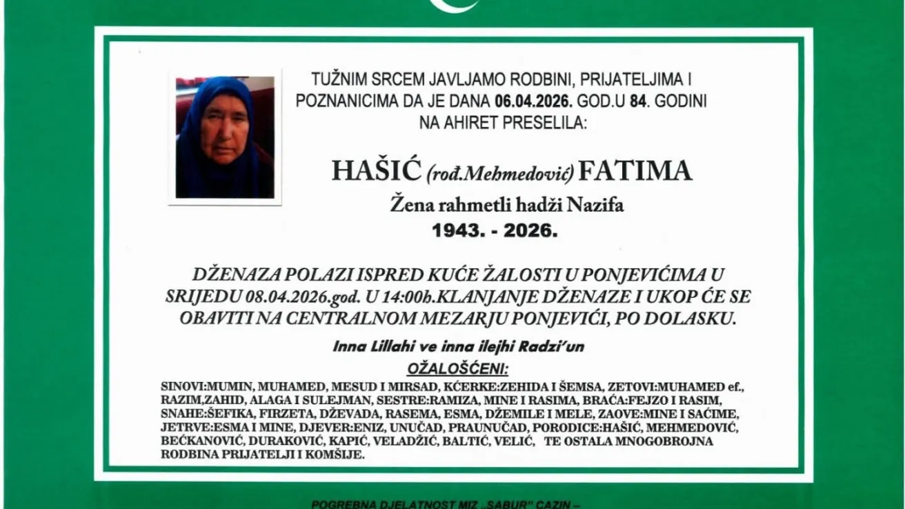 Ha&scaron;ić (rođ. Mehmedović) Fatima