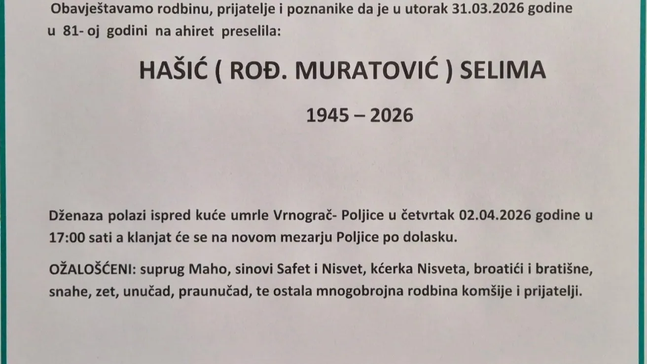Ha&scaron;ić (rođ. Muratović) Selima