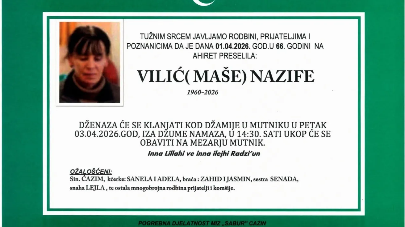 Vilić (Ma&scaron;e) Nazife
