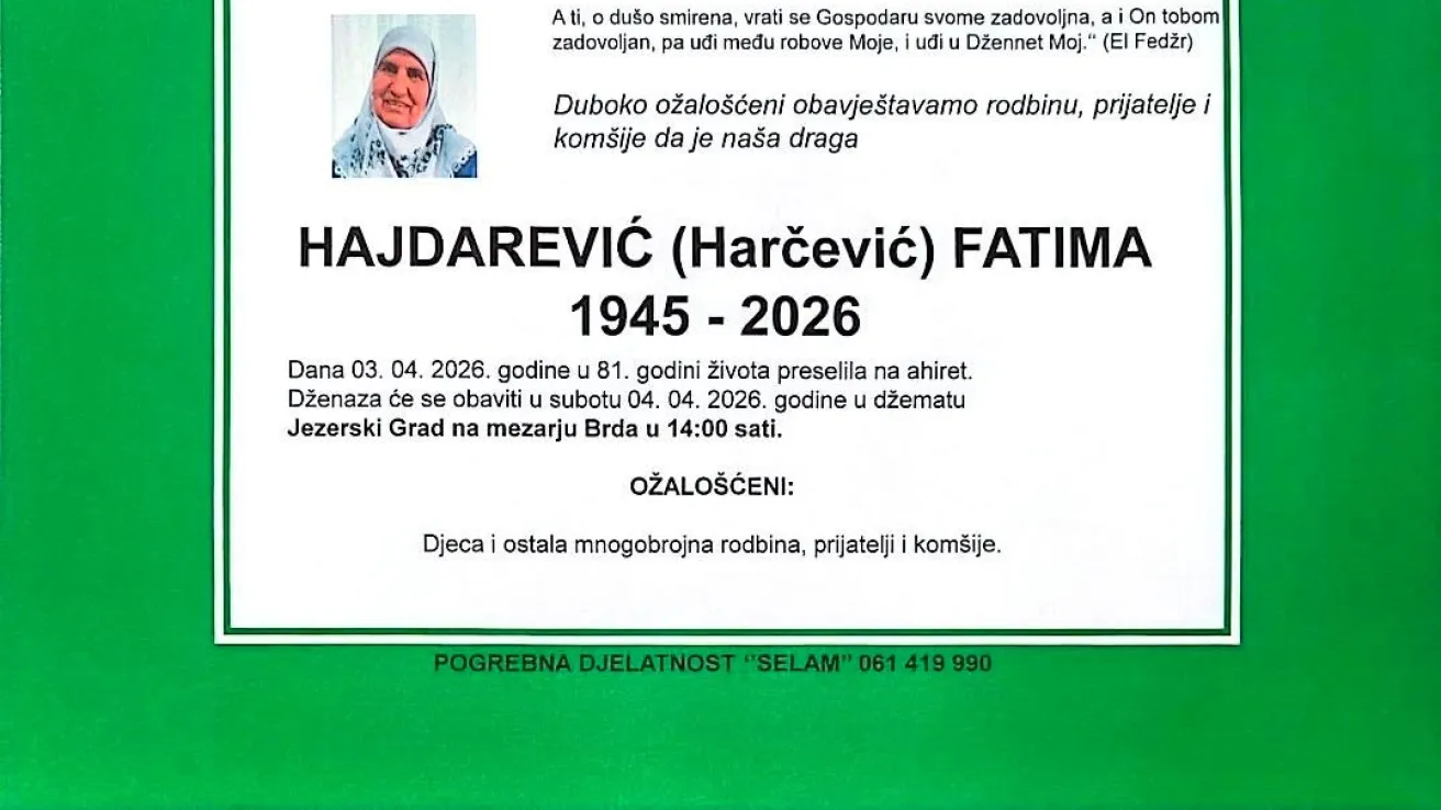 Hajdarević (Harčević) Fatima