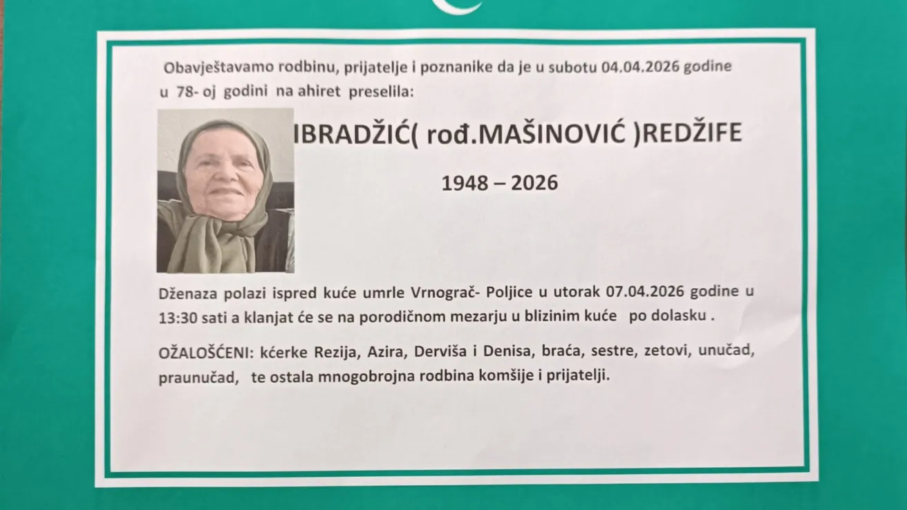 Ibradžić (rođ. Ma&scaron;inović) Redžife