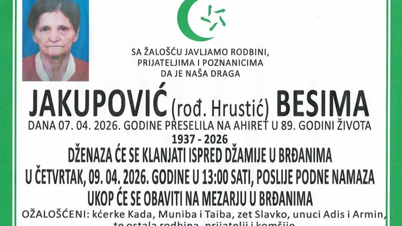 Jakupović (rođ. Hrustić) Besima