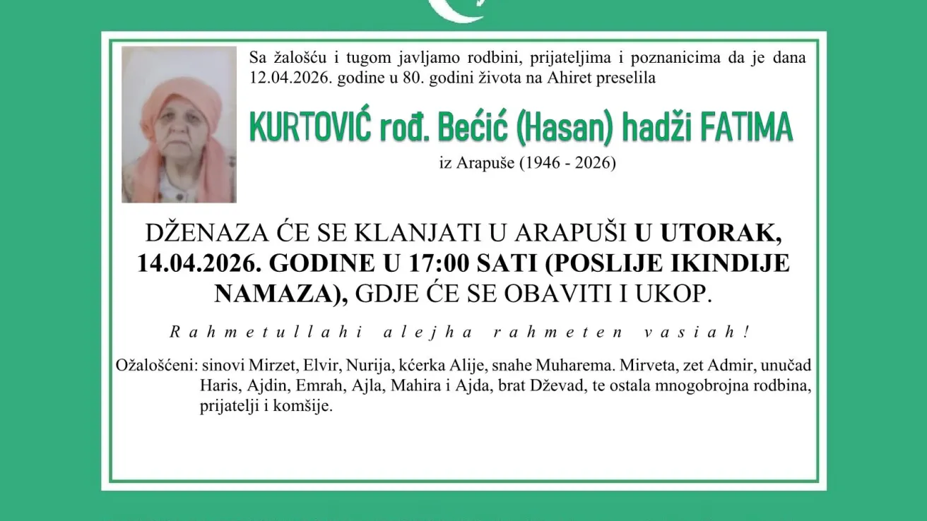 Kurtović, rođ. Bečić (Hasan), hadži Fatima