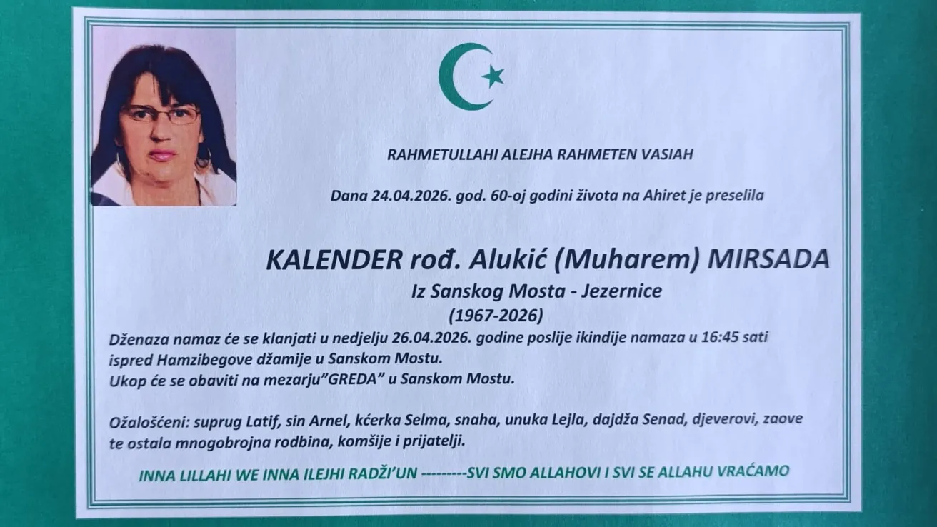 Kalender, rođ. Alukić (Muharem) Mirsada