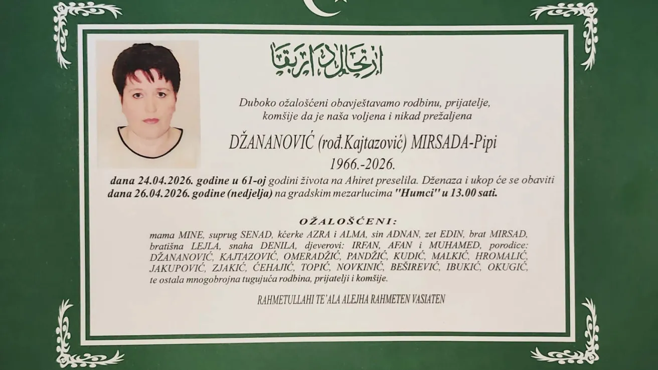 Džananović (rođ. Kajtazović) Mirsada &ndash; Pipi