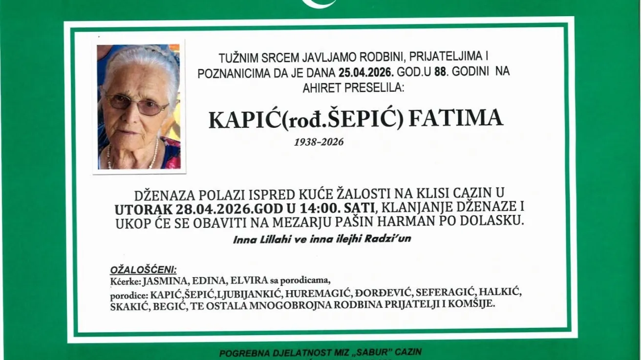 Kapić (rođ. &Scaron;epić) Fatima