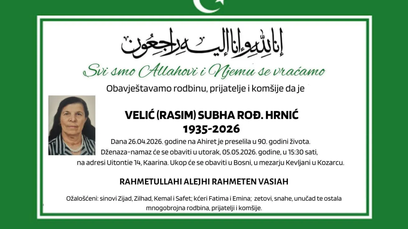 Velić (Rasim) Subha, rođ. Hrnić