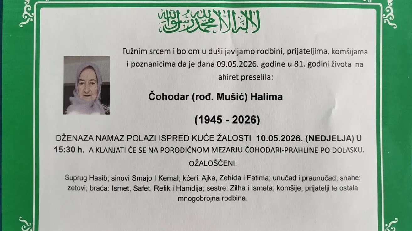 Čohodar (rođ. Mu&scaron;ić) Halima