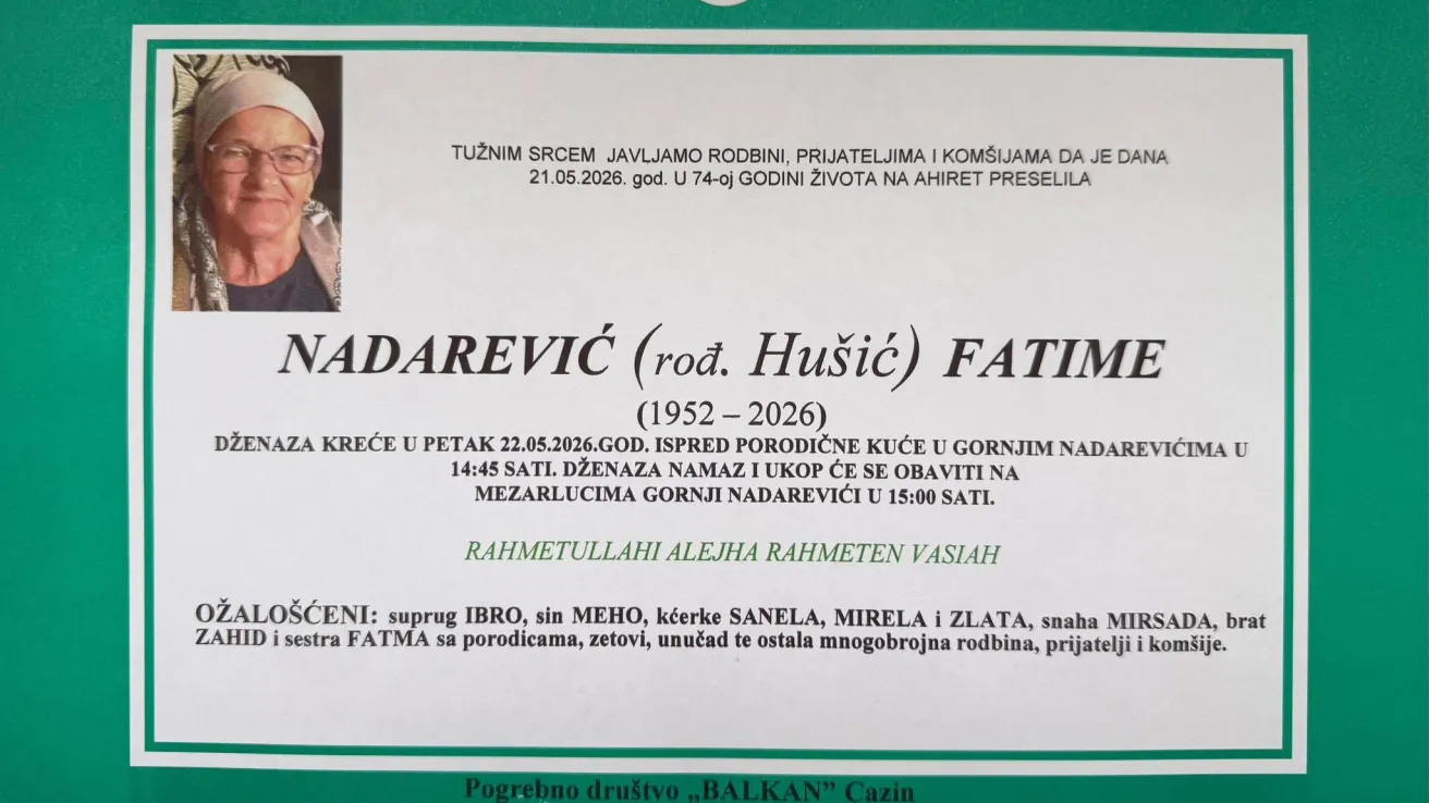 Nadarević (rođ. Hu&scaron;ić) Fatime