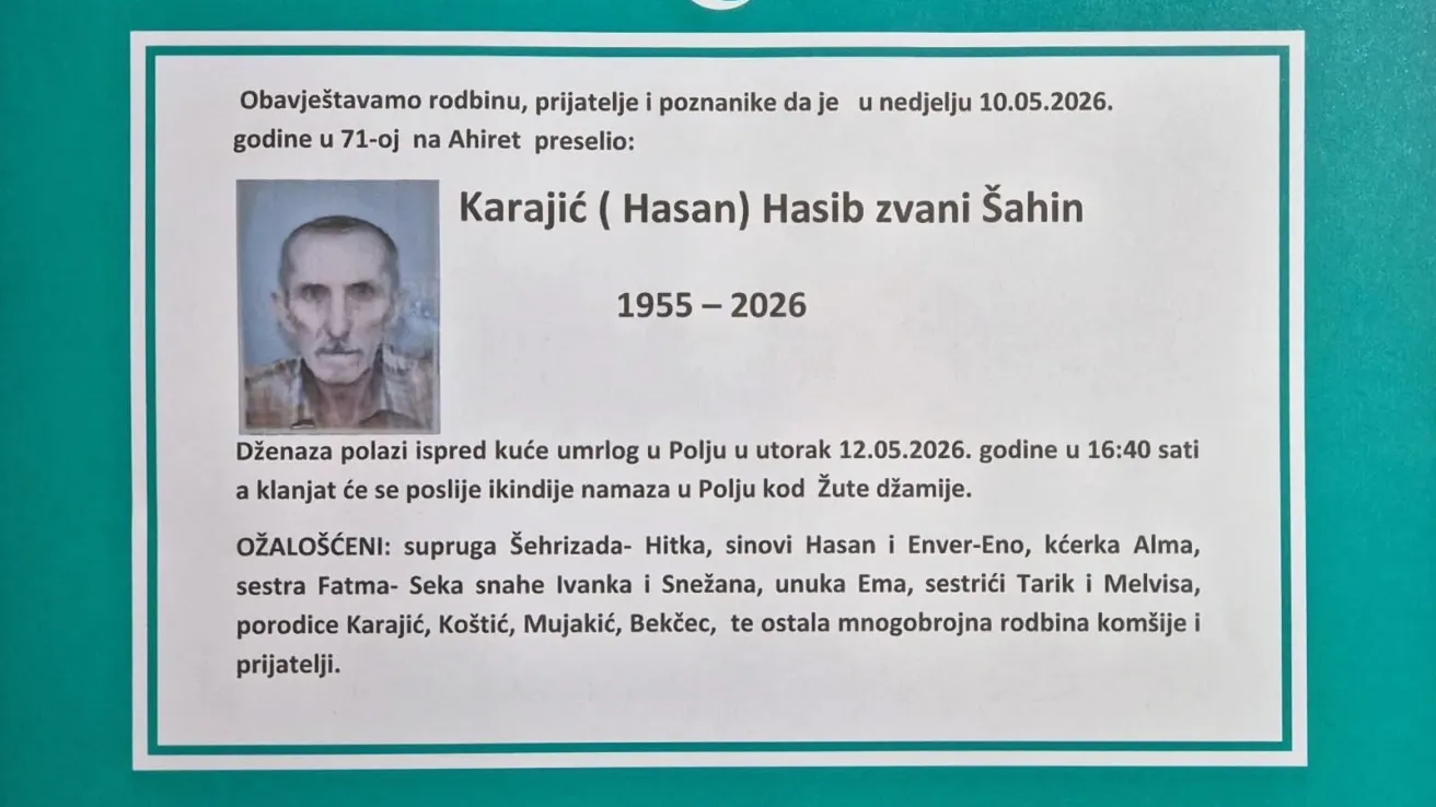 Karajić (Hasan) Hasib zvani &Scaron;ahin