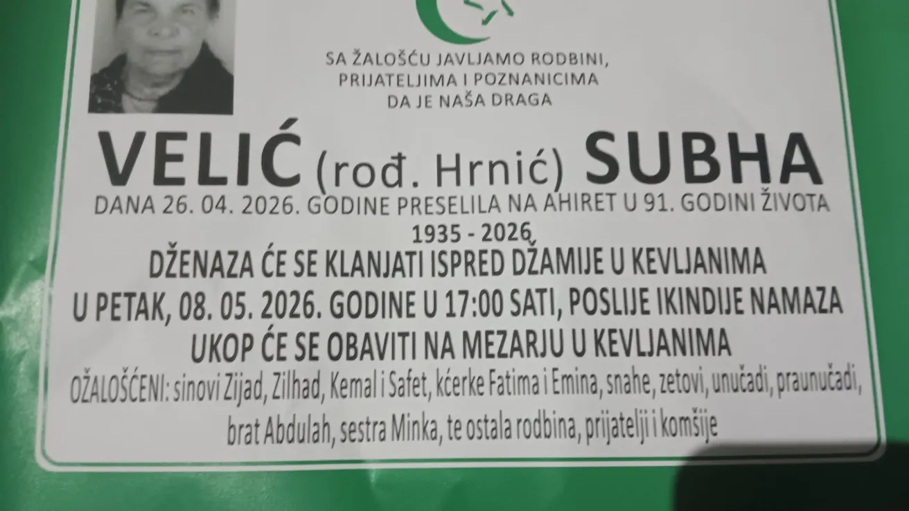 Velić (rođ. Hrnić) Subha