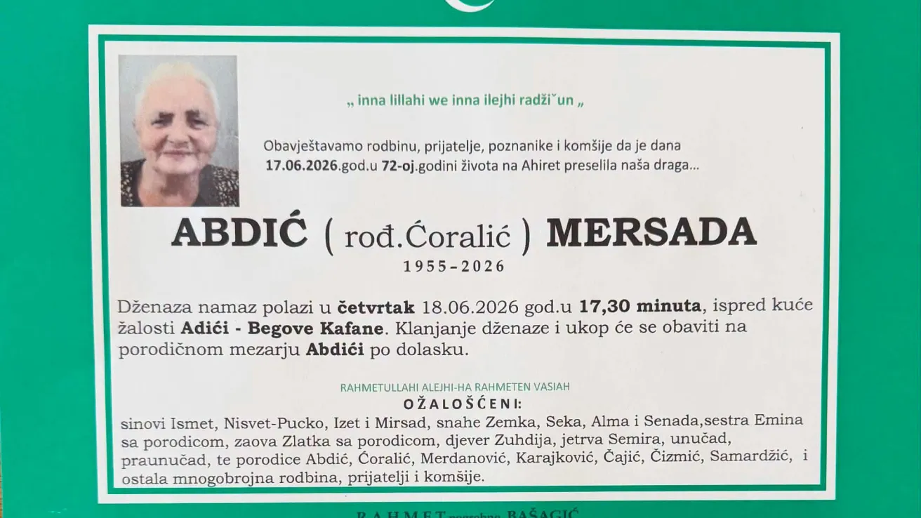Abdić (rođ. Ćoralić) Mersada