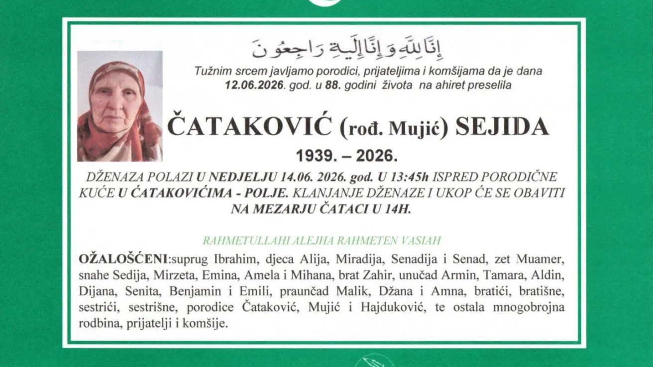 Čataković (rođ. Mujić) Sejida