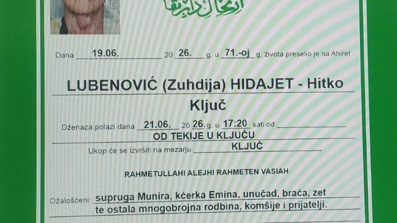 Lubenović (Zuhdija) Hidajet &ndash; Hitko
