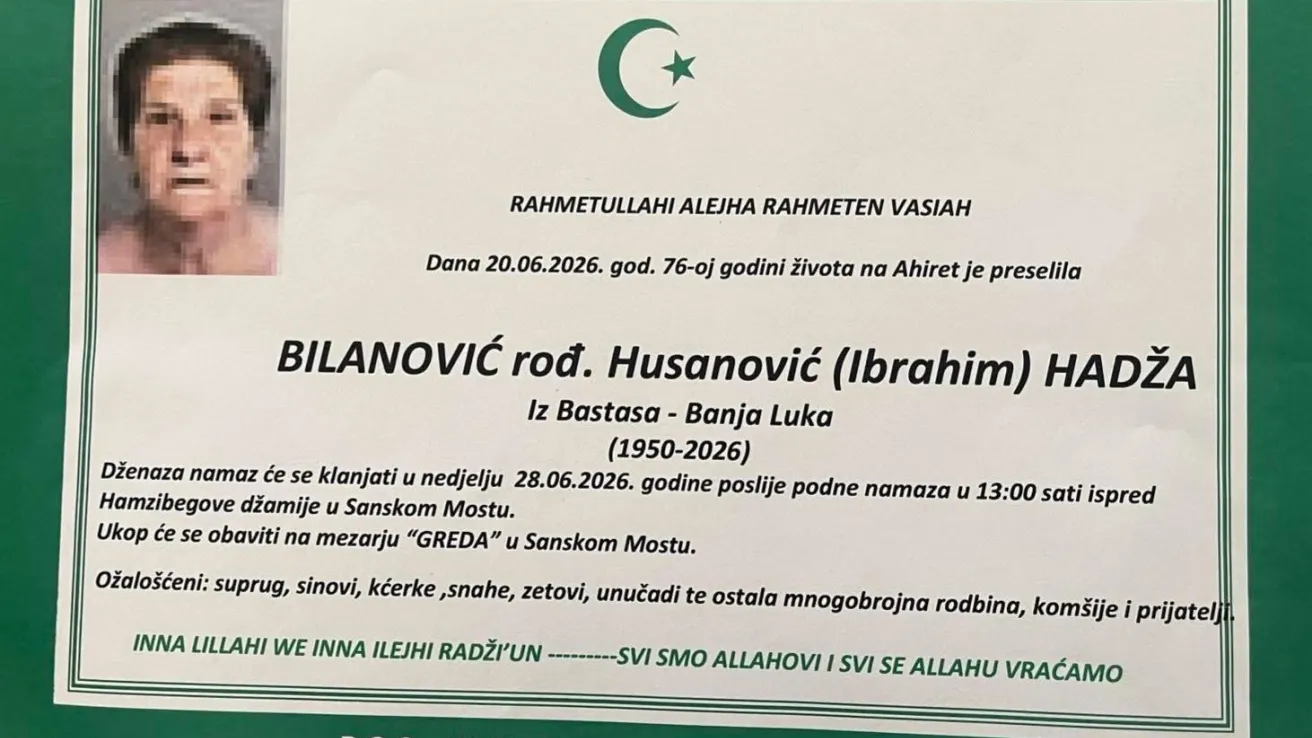 Bilanović rođ. Husanović (Ibrahim) Hadža