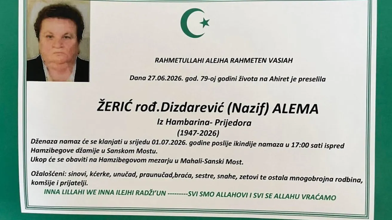Žerić rođ. Dizdarević (Nazif) Alema