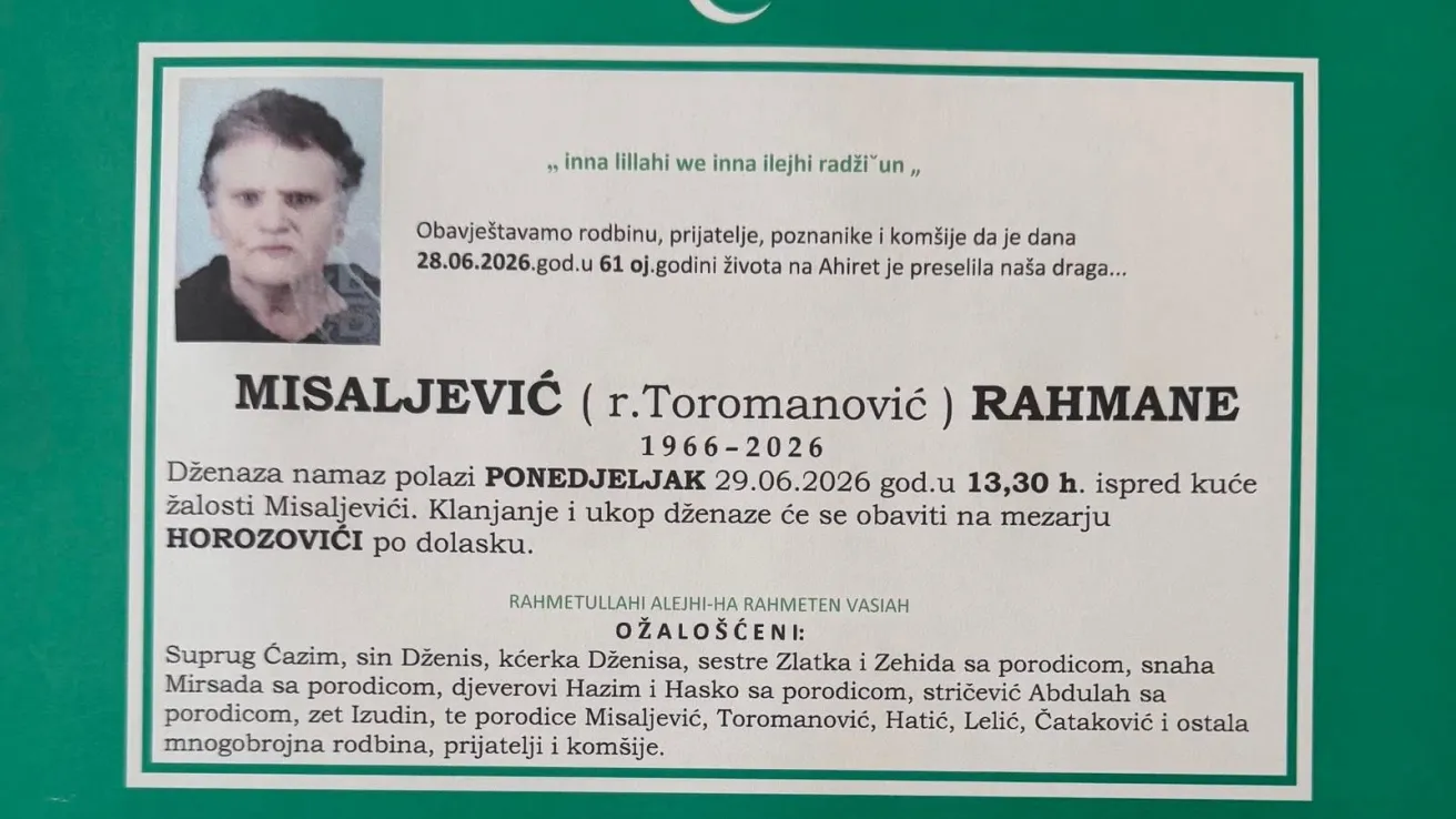 Misaljević (rođb. Toromanović) Rahmane
