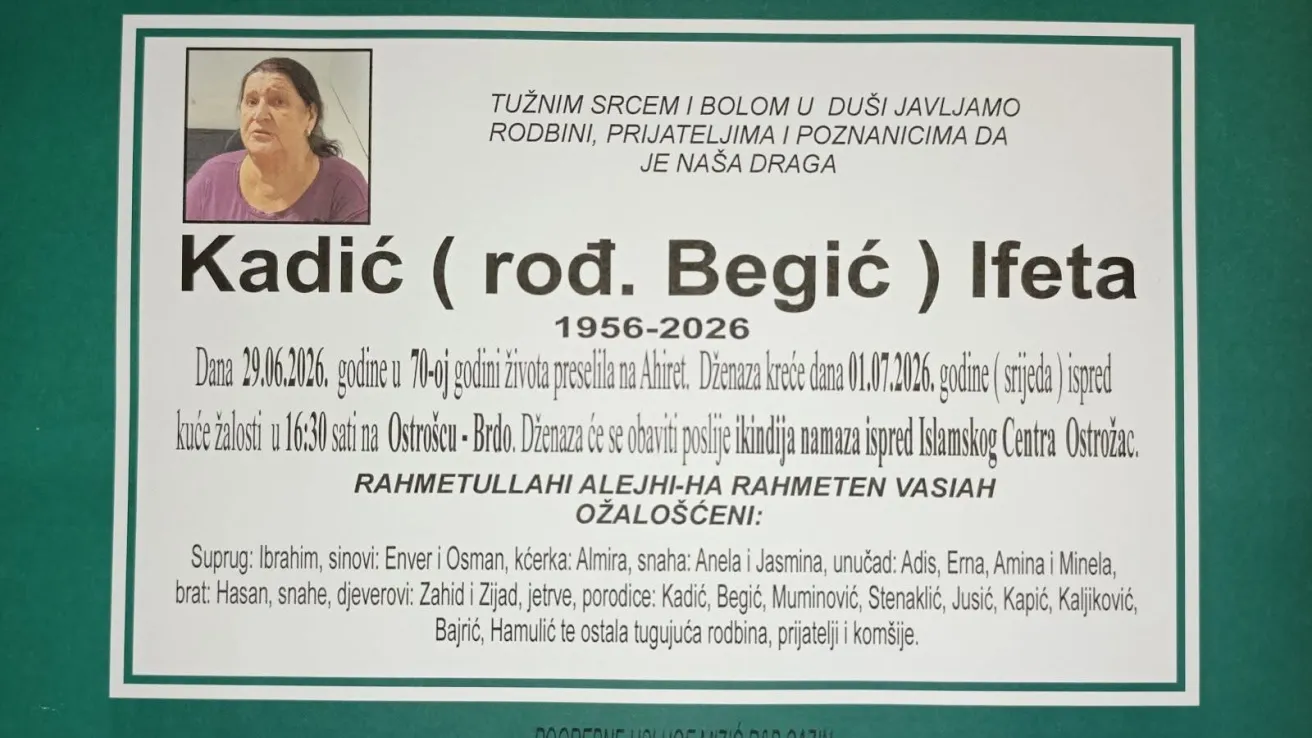 Kadić (rođ. Begić) Ifeta