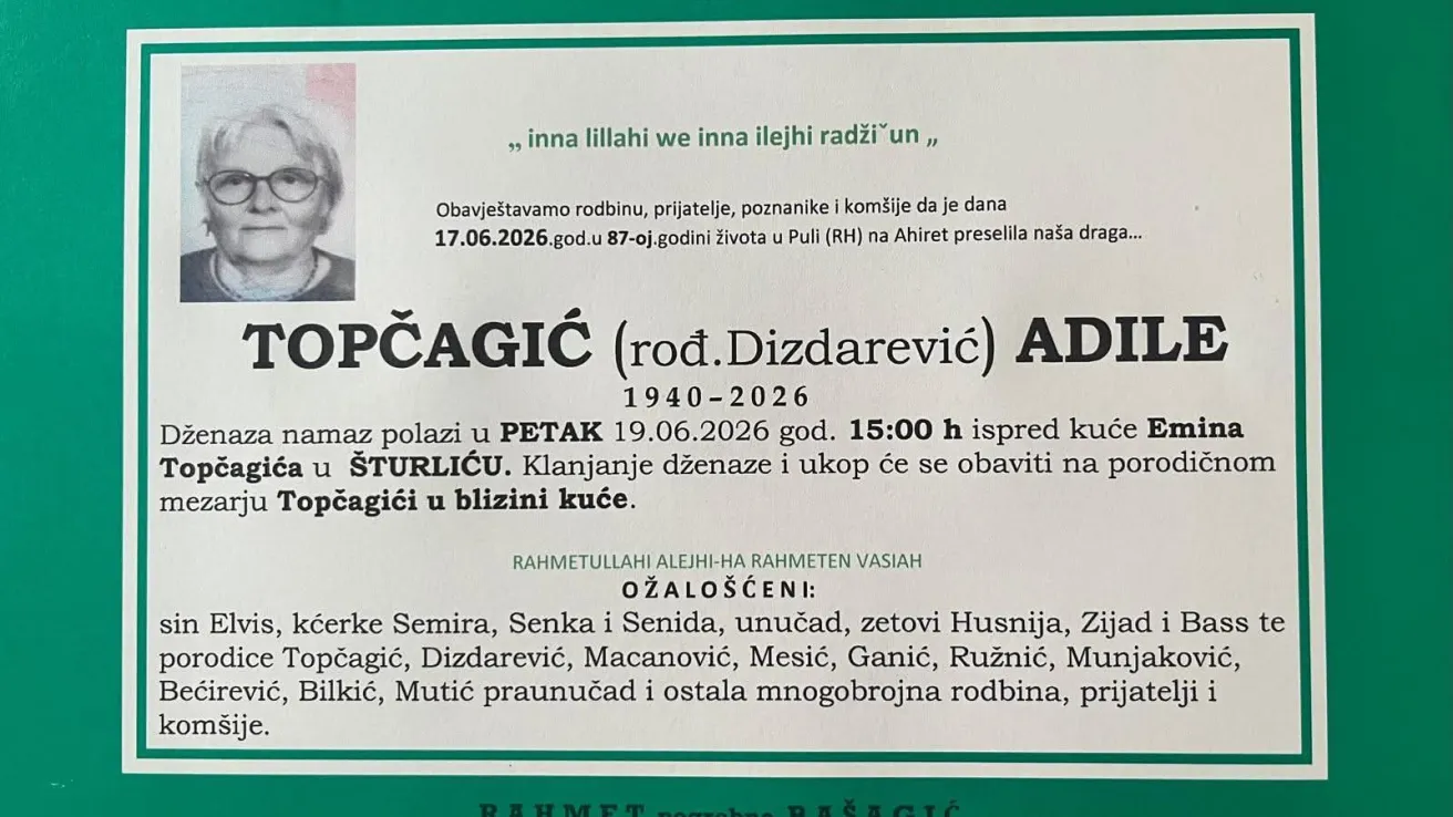 Topčagić (rođ. Dizdarević) Adile